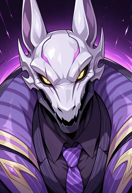 masterpiece, best quality, amazing quality, solo, 1boy, NasusLoL, DRNasus, Yellow Eyes, Suit, Necktie, close-up