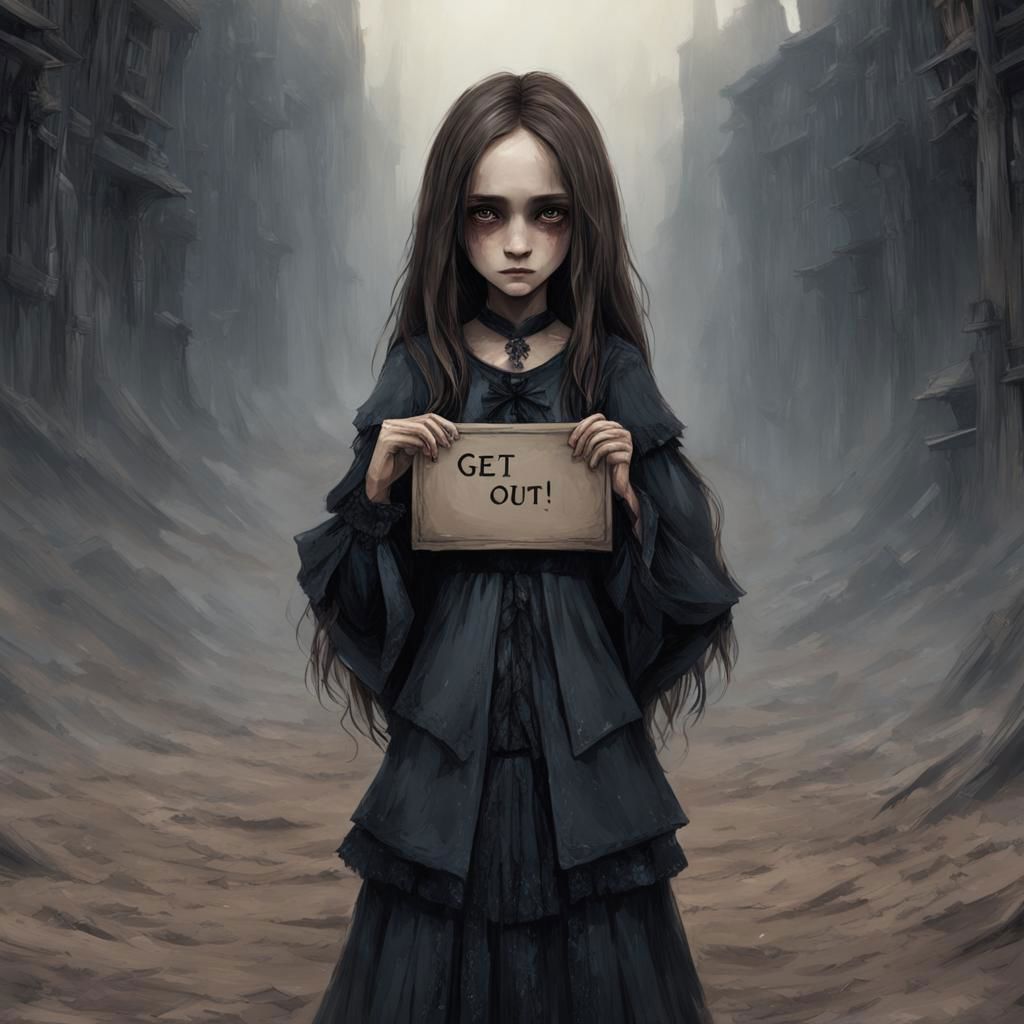 (((Ultra detailed, Megapixel)))
1girl, (((holding out a sign with text "GET*OUT"))), by charlie bowater and dan mumford and trevor Brown, hands, terror, gloomy, dark, blank face, no face, wasteland background, no mouth, no eyes, long hair