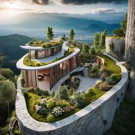 professional studio photo cinematic photo scifi (concept archviz urban skyscraper residence building:1.2) design, city centre, view from above, modern rustical sustainable, stone wood, traffic, garden park outside, elaborate, texture cracked dry treebark (cracked wood style room ) design, lush flowers, green trees with intertwined roots, <lora:treebark-SDXL-s-exp:0.9> mountains, blue cloudy sky . 35mm photograph, film, bokeh, professional, 4k, highly detailed backlight, atmospheric, hard rim light, absurdres, hdr, realistic concept