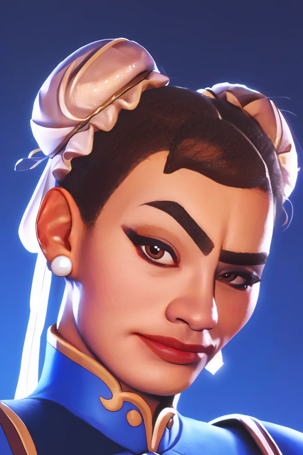 score_9, score_8_up, source_anime, 1girl, rockseyebrowraise, <lora:RocksEyebrowRaise_XLPD:1>, upper body, raised eyebrow, thick eyebrows, <lora:chunliSDXL:1>chunlisdxl 66 1girl 66 hair bun 66 double bun 66 jewelry 65 solo 61 earrings 58 brown eyes 56 makeup