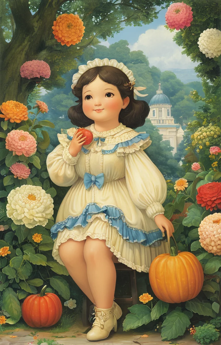 masterpiece,best quality,<lora:tbh145-sdxl:0.7>,idolmaster cinderella girls,illustration,style of Fernando Botero,