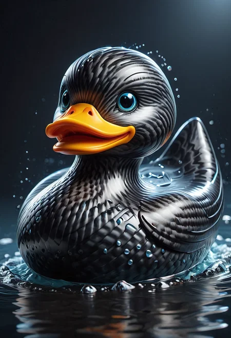 cf_style, rubber duck, best artist, best shadows, best lighting, best textures, best contrast, masterpiece, epic background, photo realistic, portrait, <lora:Styles\SDXL\Carbon_Fiber_Style_World_Morph_SDXL_-_Snoodler_-_V2.0>