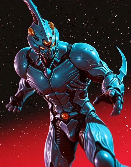perfect depth of field shot, masterpiece, beautiful, sharp focus, crisp details,
<lora:Guyver_(Guyver)_(Illustrious)_(AD):1> Guyver, bioboosted armor,
exterior, science fiction, high science fiction, action anime style background,
dynamic action, dynamic perspective, dutch angle, bent knee, cowboy shot,
male focus, perfect proportions, abs, impressive physique, gradient style anime coloring, strong, handsome facial features, imposing presence, ((colored body, fighting scene, solo, ):1.5), hyper muscular,
EZRealPONYXL, zPDXL, Smooth Quality, lazynsfw,