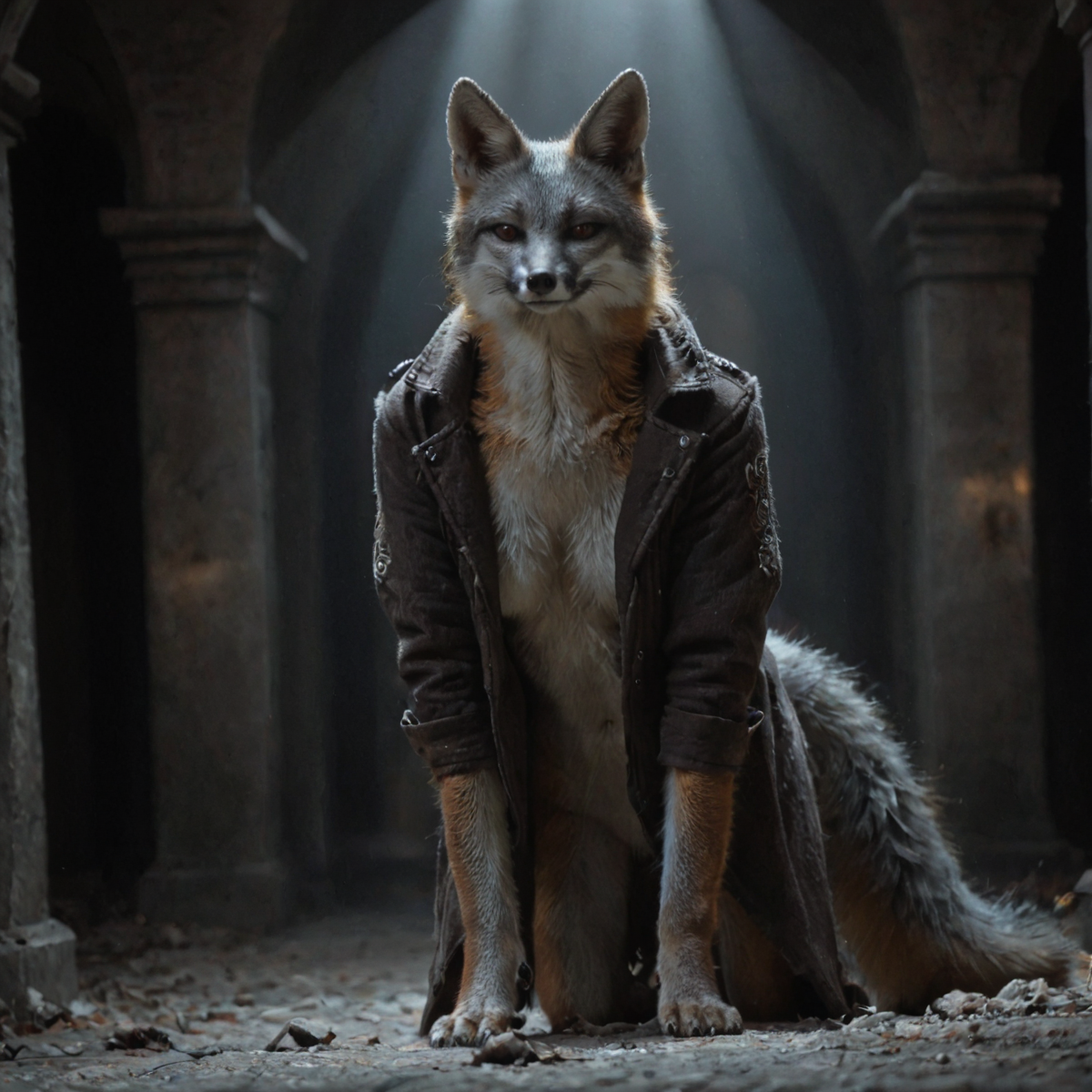 Fox Demon,Down Jackets,Foxfire Curseï¼Familiar foxï¼Dreamy atmosphereï¼The most beautiful form of chaos,Best angleï¼masterpieceï¼Perfect lightingï¼Charming smileï¼
<lora:Gray_Fox-v1.10:0.8> gray fox