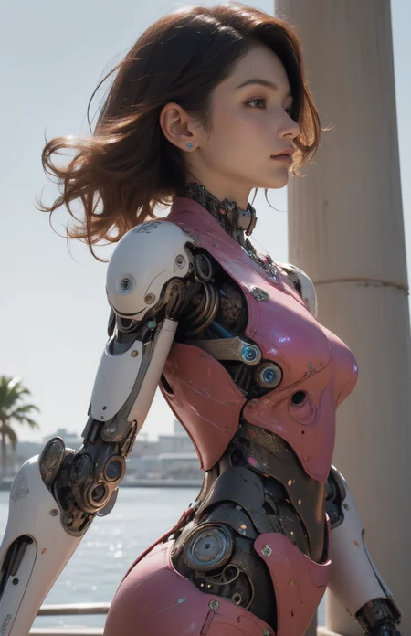 girl in a colourful patterns, , realistic fantasy, extremely detailed and beautiful aesthetic face, 8 k resolution, dramatic lighting(peacock feather:1),Layers and layers of thin gemstones,<lora:nijiarmor_v2:1> ,(robot:1.2),(robot,:1.2),Pastel_color armor ,,backlighting, android woman ,simple background,PIT GIRL