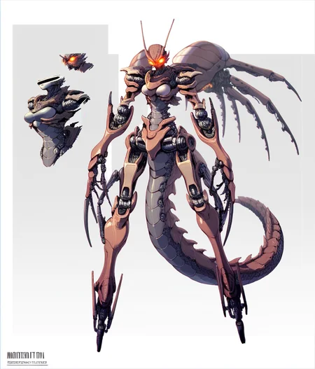 monstergirl, retroscifi, glowing eyes, thick tail, insectoid, cyborg, scales, anime
score_8_up <lora:Retroscifi-Pony1-000011:1>