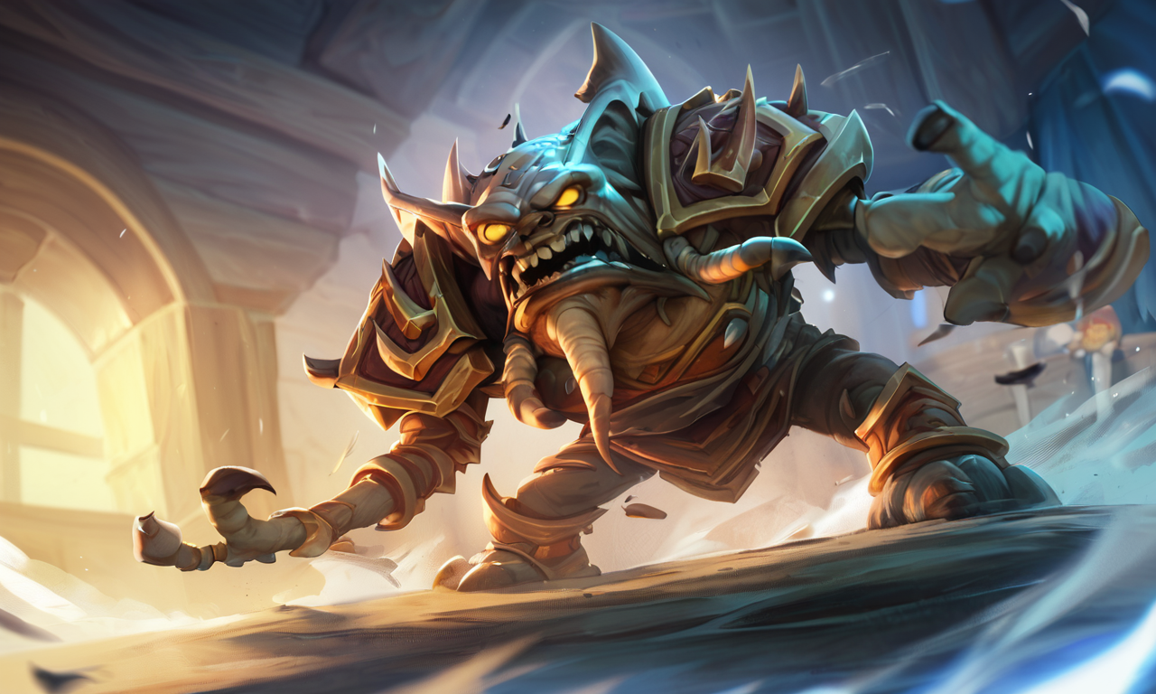 score_9, score_8_up, score_7_up, BREAK, soure_safe, angry male creature, close-up, portrait, epic, cinematic, Barrel distortion, in a coast, \, (warcraft), \, depth of field, hearthstonestyle, video game, digital painting, deviantart, artstation, octane render, cinematic lighting, 4k, hd wallpaper <lora:HearthStoneStyle_v1:0.75>