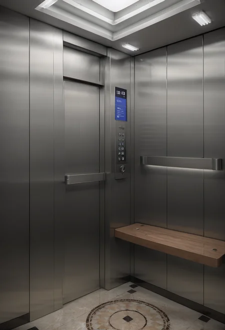 ,ruanyi1164,indoors,elevator interior,<lora:1164 elevator interior_v1_pony:1>, score_9,score_8_up,score_7_up,,8k,1girl,solo,,