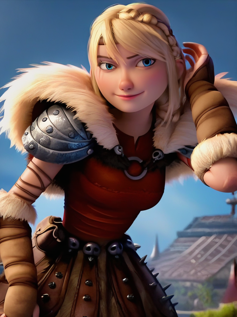 score_9, score_8_up, score_7_up, 1girl, dynamic pose, cowboy shot, looking at viewer, sexy pose, sexually suggestive, naughty face, dutch angle, valley, vegetation, hand on hair, leaning forward, 
 <lora:AastridXLP_character:1>, AstridXL, blonde hair, blue eyes, braid, shoulder armor, pauldrons, pants, skirt, fur trim, red shirt, screencap,