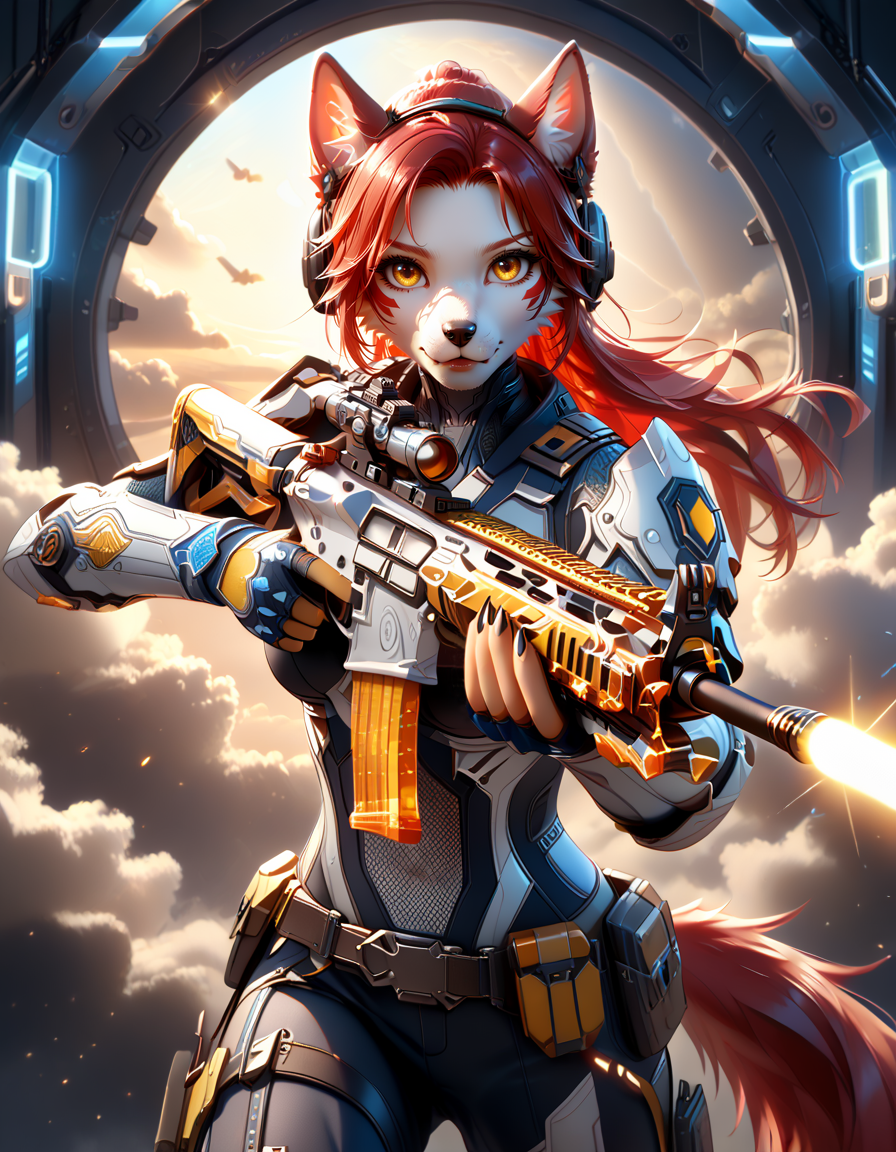 <lora:pony_good_hands:1> good_hands, <lora:Pony_QualityV4.0:1>, <lora:Pony_Weapon_Assault_Rifle_-_By_HailoKnight:1> assault rifle<lora:add-detail-xl:1>