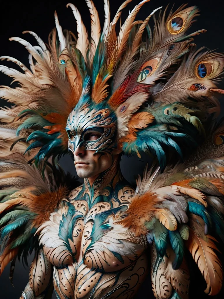 ral-feathercoat, a man with a body made of feathers <lora:ral-feathercoat-sdxl:1>