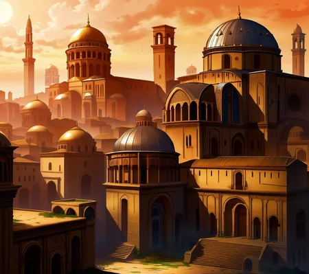 <lora:CulturePunkAI_2:.9>ByzancPunkAI city Highly detailed, amazing, Impressive lighting, vibrant colors, Ultra Realistic, High quality, Highly detailed, trending on artstation