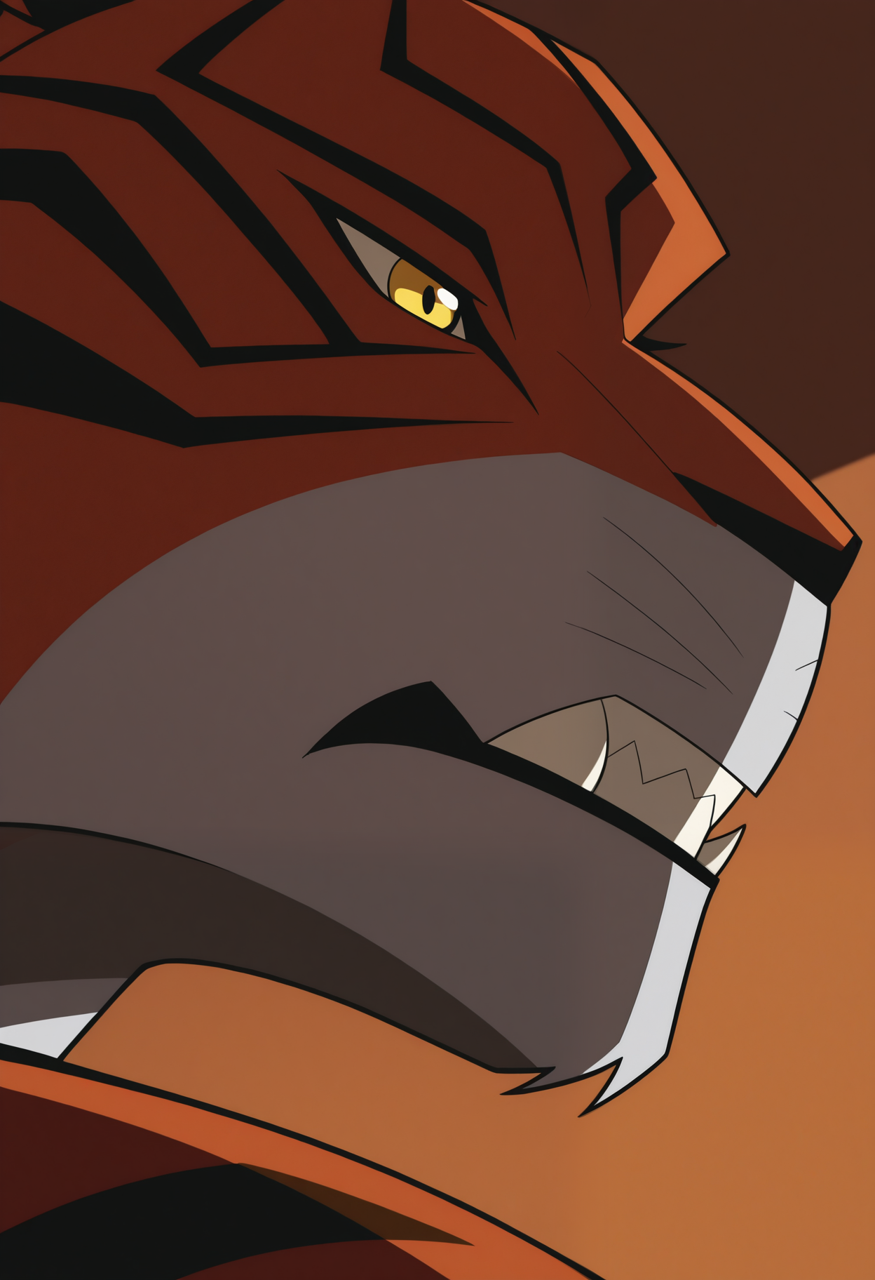 masterpiece,best quality,amazing quality, 1boy, solo, t1g3rb&b, tiger boy, close up, side angle, outside,
