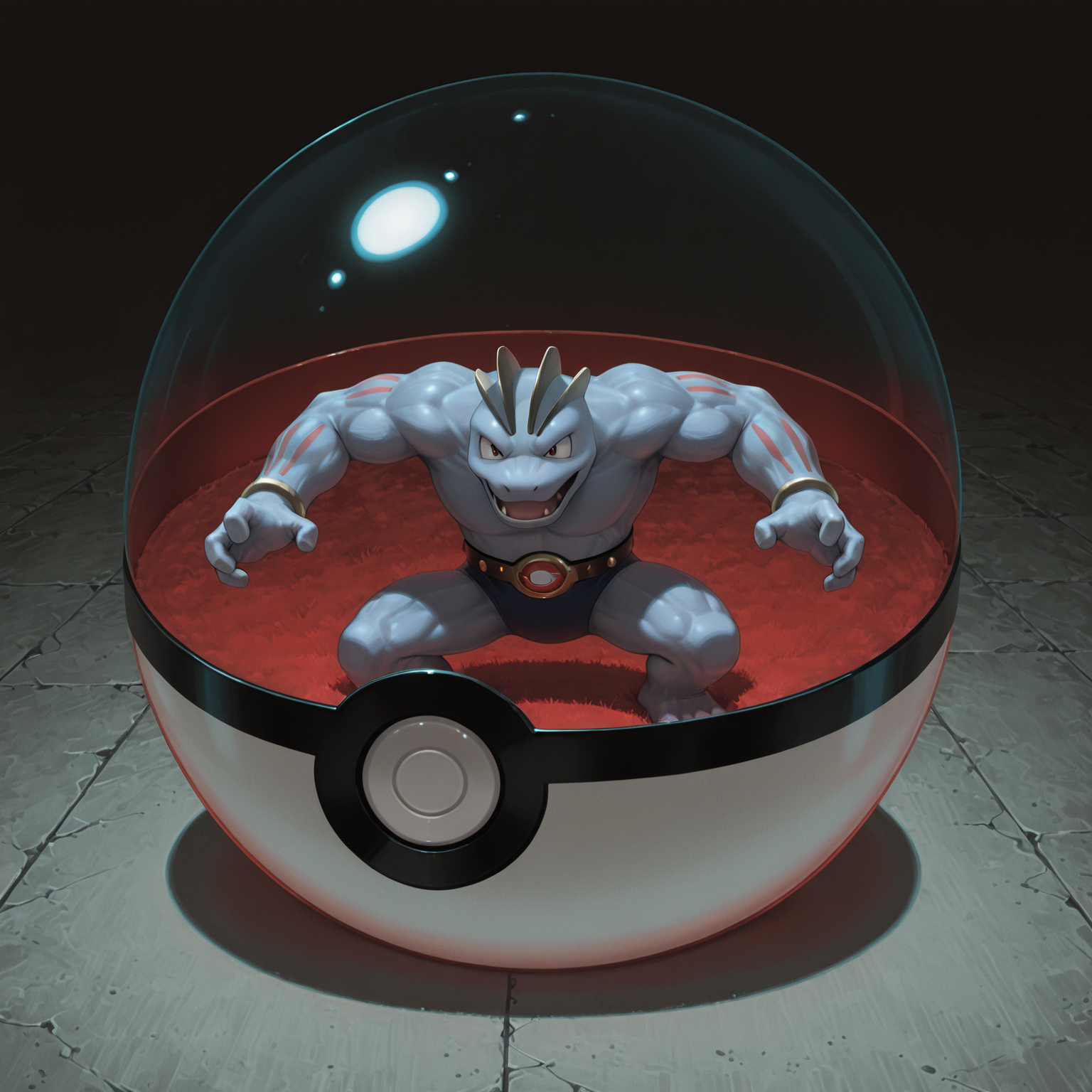 masterpiece, best quality, amazing quality, <lora:Inside_pokeball_buns_v2:0.7> 1ns1d3pok3ballv2, inside pokeball, no humans, Machoke, masterpiece, best quality, amazing quality