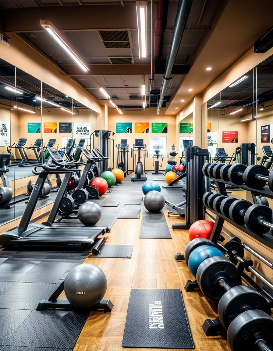 A realistic photograph of a modern gym interior,Gymn4s3, featuring a spacious, clean, and well-lit environment. The gym is equipped with a variety of high-quality fitness machines, including treadmills, stationary bikes, and weightlifting equipment. Along one side of the room, there are racks of free weights neatly organized by size, and a set of colorful kettlebells and medicine balls on display.
The floor is covered with black rubber mats for safety, and mirrors line the walls, creating a sense of openness and allowing people to monitor their form. In the background, a designated area with yoga mats and resistance bands is visible, separated slightly for group activities. Bright LED ceiling lights provide even illumination, and large windows let in natural sunlight, with views of a cityscape or a green park outside.
A few water dispensers, potted plants, and motivational posters with fitness quotes are scattered throughout, adding a welcoming and energetic atmosphere. The overall vibe is modern, clean, and vibrant, inspiring energy and focus for exercise.<lora:SDXLFaeTastic2400:0.4> <lora:extremely_detailed:0.4> extremely detailed, <lora:Gymn4s3:1>, Masterpiece,best quality,hi res,8k,hi res,8k,award winning,(sharp focus, intricate, highly detailed),