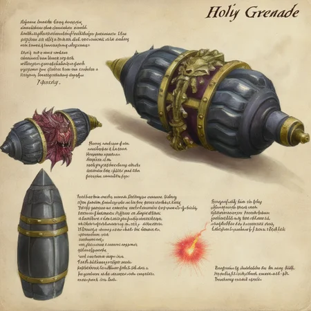 bestiarum holy military grenade <lora:bestiarum:0.7>