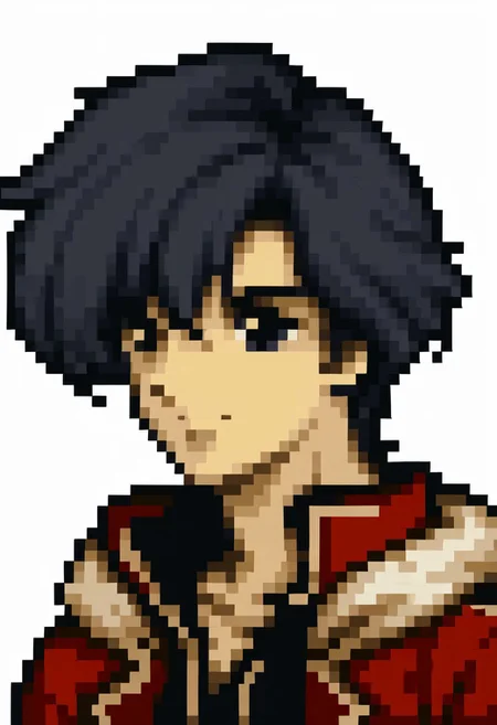 score_9, score_8_up, score_7_up, source_anime,solo, smile,
<lora:zs_FE4PortraitsXL:1> fe4portraits, portrait, pixel art, white background
1boy, male focus, <lora:rean-pdxl-nvwls-v1-000006:1> sen2rean, black hair, red jacket, fur trim, black shirt