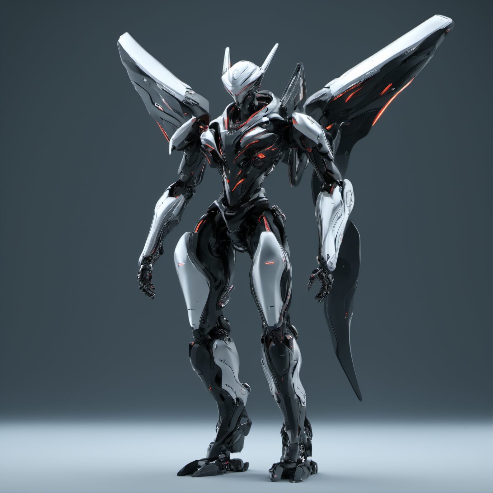 professional 3d model FUNDING,future,concept robot,black robot solo,smooth texture,metal,togetic,absurdres,HD,8K,<lora:FN_WeiLai-000007:1>, . octane render, highly detailed, volumetric, dramatic lighting