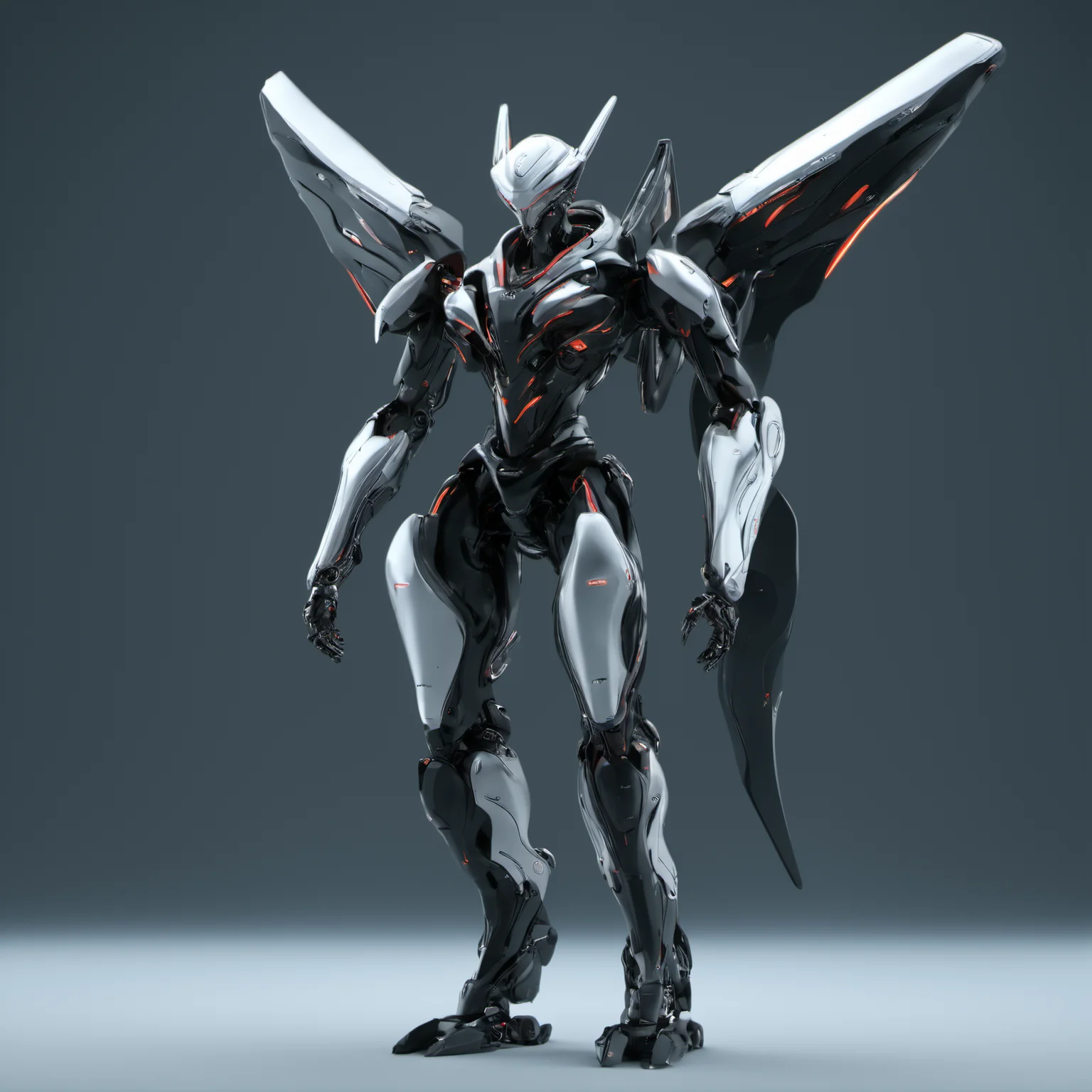 professional 3d model FUNDING,future,concept robot,black robot solo,smooth texture,metal,togetic,absurdres,HD,8K,<lora:FN_WeiLai-000007:1>, . octane render, highly detailed, volumetric, dramatic lighting
