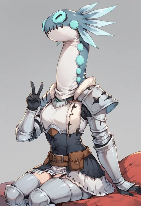 (score_9:0.9),score_8_up,score_7_up,rating_safe,anime_style,(zPDXL),v,1girl,(black Wiggler helmet),sitting,<lora:Wiggler helmet ponyXL v1:0.8>,armor,knight,