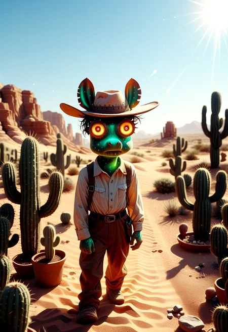 score_9, score_8_up, score_7_up, a san pedro cactus growing in the desert. Glowing runes all over the cactus, psychedelic background