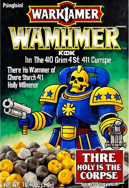 (Warhammer 40k)
In the grim, dark future of the 41st Millennium, there is only...
THE GOD-EMPEROR'S HOLY CORPSE STARCH
