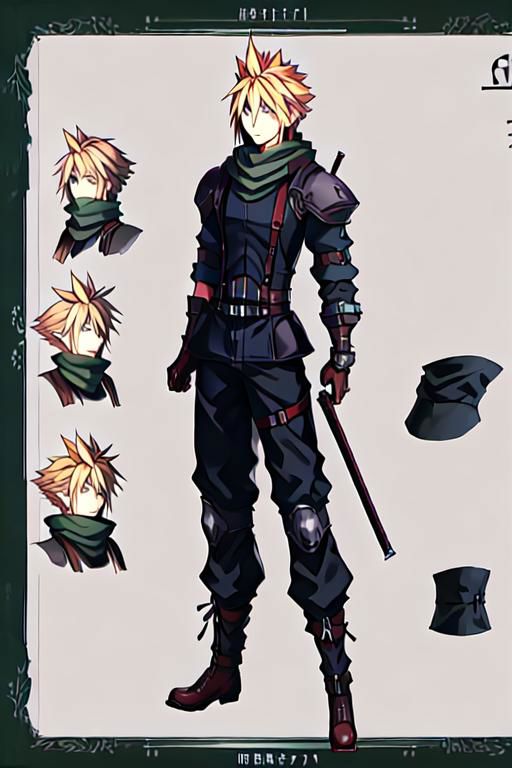 cloud strife, shinra_infantry_uniform