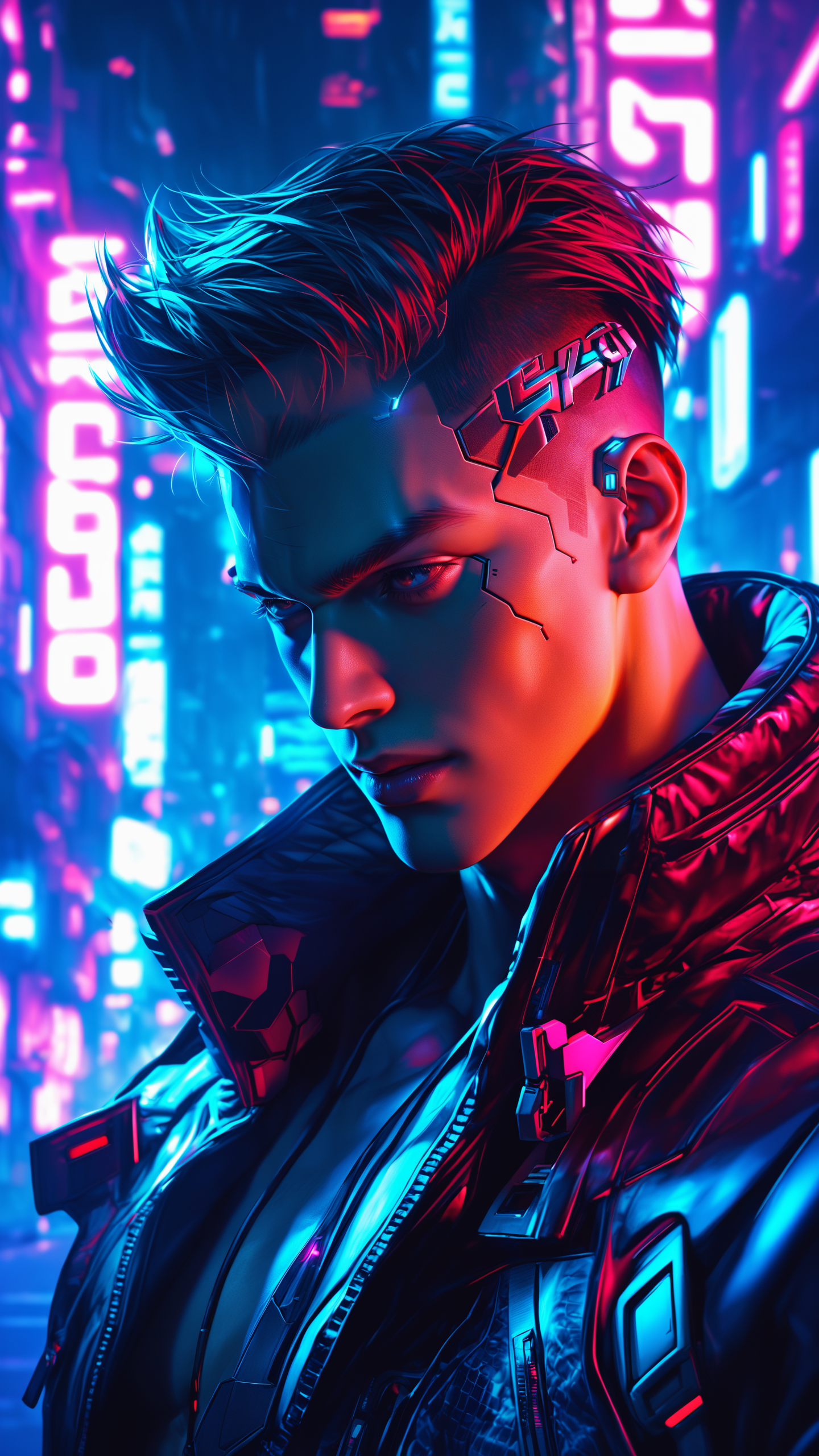 score_9, score_8_up, score_7_up, Cyberpunk movie, on the road, a 30-year-old handsome guy wearing cyberpunk style clothes, head close-up, super delicate facial texture, wearing a glow-in-the-dark mecha, dynamic pose, neon lights, spaceship, aerial city, sci-fi, ultra wide-angle shooting, Unreal Engine, neon cold light, deserted city buildings, super high quality, high resolution