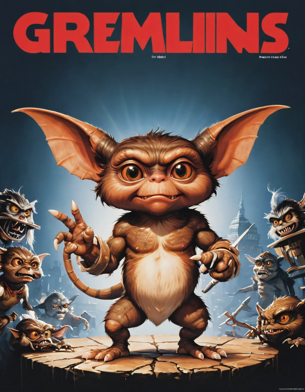 gremlins, classic movie poster