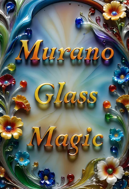 text "Murano Glass Magic" Murano Art Glass style, flowers, magic, intricate, elegant, highly detailed, colorful, vivid color, sharp focus, majestic, cinematic, extremely enhanced quality, creative, innocent, beautiful, dramatic light, open background, inspired, vibrant colors, epic great composition, dynamic, atmosphere, rich fine detail, professional, winning, new