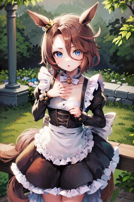masterpiece, best quality,
narita taishin \(umamusume\),
maid, outdoor,
<lora:narita_taishin_lora:0.9>