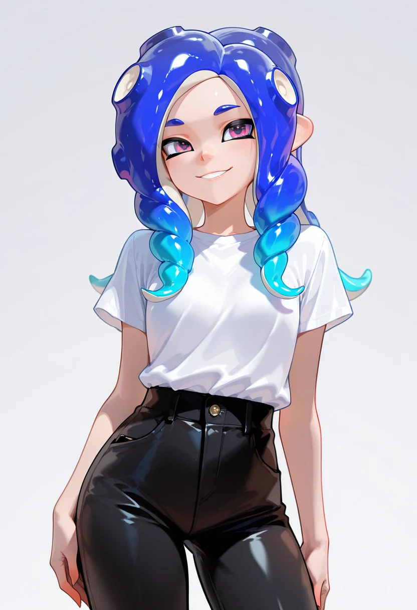 masterpiece, best quality,absurdres, ultra-detailed, high resolution,

octoling, 1boy, solo, smile, blue hair, gradient hair, long hair,  posing,