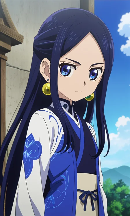 anime artwork Asirpa,1girl, blue hair, blue eyes, long hair, ear piercing,petite,flat chested,masterpiece,best quality,8k highres,detailed . anime style, key visual, vibrant, studio anime, highly detailed