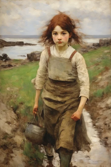 <lora:William McTaggart Style:1>William McTaggart Style - Art in the style of Jules Bastien-Lepage