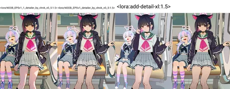 kazusa \(blue archive\), reisa \(blue archive\),sfw,very awa,highres,absurdres,incredibly absurdres,masterpiece,oil painting \(medium\),Yasuda Akira,(henriiku (ahemaru):1.3),armored core,artist:ciloranko,artist:sho sho lwlw,(as109:0.7),ink (medium),, (2girls:1.5), black neckerchief, blue hair, buttons, double-breasted, drooling, grey serafuku, halo, light blue hair, midriff peek, multicolored hair, neckerchief, nose bubble, pink hair, pink halo, pleated skirt, refraction, saliva, school uniform, serafuku,skirt, sleeping, socks, star halo, striped clothes, striped socks,
masterpiece,best quality,amazing quality,very aesthetic,absurdres,newest, anime screenshot, crisp, sharp,
<lora:NOOB_EPSv1_1_detailer_by_vlnvk_v0_5:1.5>
