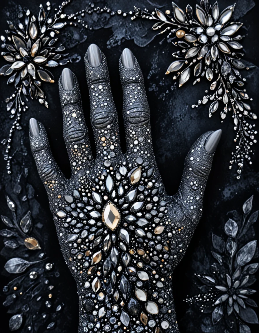 novuschroma63 style The Left Hand of Darkness , made of jewels <lora:sdxl_lightning_8step_lora:1> <lora:novuschroma63 style:1>