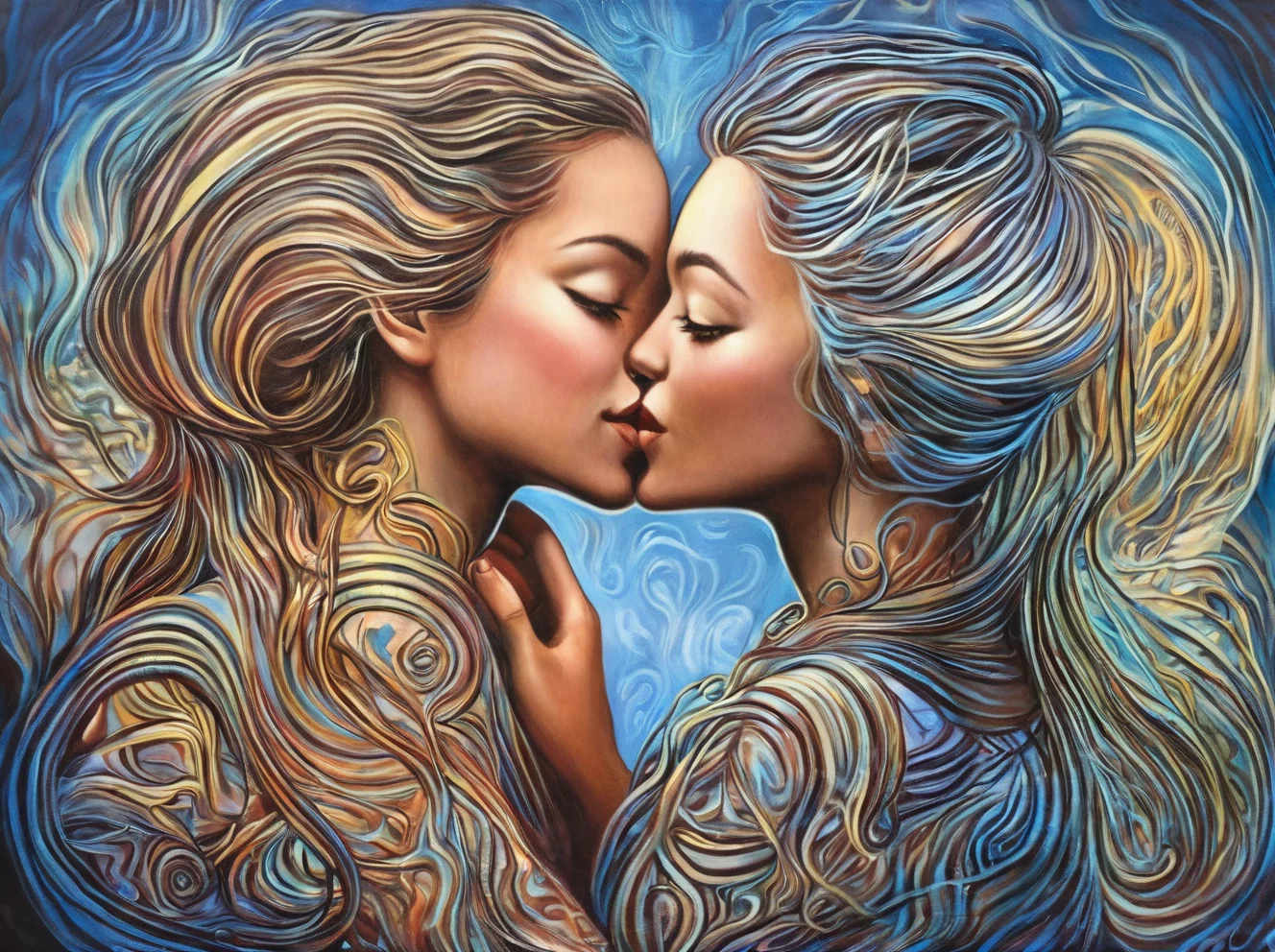 Amanda Sage style,Two girls kissing, high contrast, <lora:last-000002:1>,
extremely detailed, high quality, highly detailed,