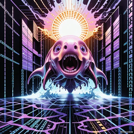 detailed, realistic, 8k uhd, high quality, source anime, illustration, masterpiece, dragon is fighting against whale, action pose, under water, codeandigital, digital world, digital, science fiction, matrix background, dutch angle, dramatic light <lora:Code__Digital_World_Morph_PONY_XL_by_UOC:1.2> <lora:spo_sdxl_10ep_4k-data_lora_webui> <lora:dmd2_sdxl_4step_lora_fp16>
