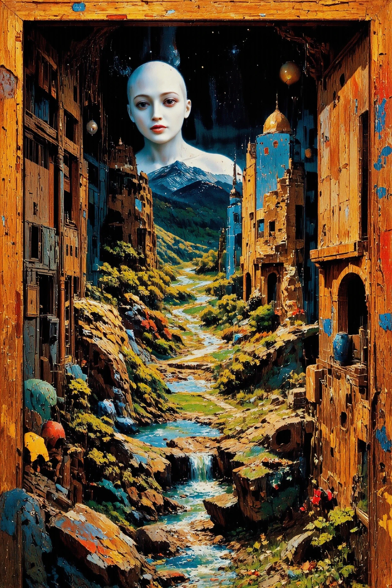 cubicle, beautiful  St Helenian surreal landscape, woman, vivid colors, colorful, multilayer paint splash style, <lora:Hand v2:1> <lora:Anti-Blur:1> <lora:Insane Detail Slider:0.5>   <lora:Flux.1_Turbo_Detailer:0.6>   <lora:flux-photo-transparent_Alpha_1.0:0.8> <lora:flux.1_lora_flyway_Epic-detail_v2:1>   <lora:Painterly01b_CE_FLUX_AIT:0.8> pntrlyCE_style <lora:PsykeV1:1>  <lora:VividlySurreal:1>