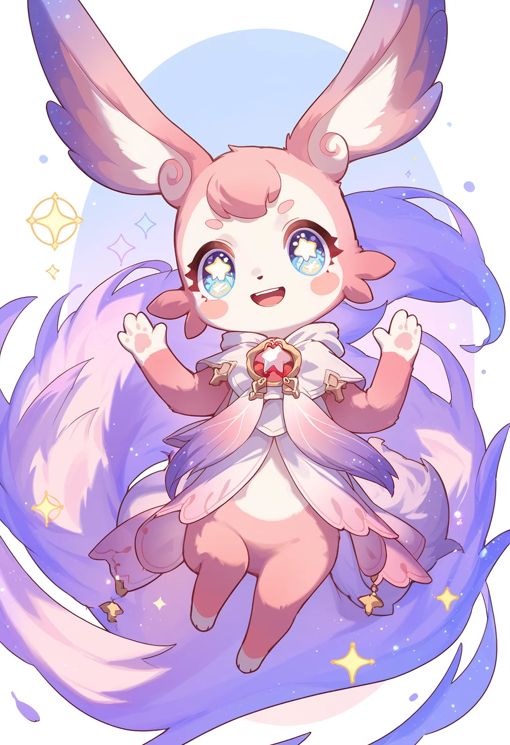 score_9_up,score_8_up,score_7_up,
MIMI_HSR,blue eyes,solo,simple background,full body,pink fur,smile,looking at viewer,star-shaped pupils,:3,white pupil,white_background,in a meadow,outdoors,upper teeth only,open mouth,<lora:MIMI_HSR_pony-000034:1>,waving