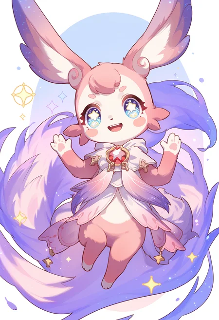 score_9_up,score_8_up,score_7_up,
MIMI_HSR,blue eyes,solo,simple background,full body,pink fur,smile,looking at viewer,star-shaped pupils,:3,white pupil,white_background,in a meadow,outdoors,upper teeth only,open mouth,<lora:MIMI_HSR_pony-000034:1>,waving