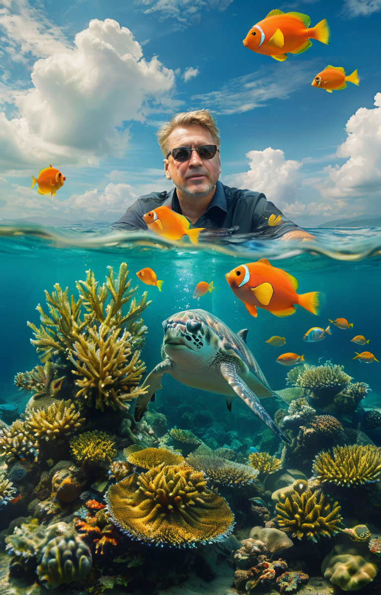masterpiece,best quality,<lora:tbh341-sdxl:0.75>,illustration,style of underwater sea life portrait of noble man