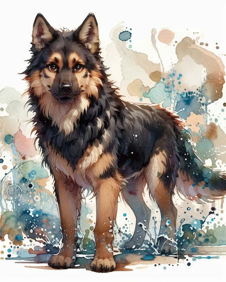 score_9, score_8_up, score_7_up, intricate details, rating_safe,
<lora:SoftWatercolors:1>, SoftWaterColor, 1boy(,
feral furry, German Shepherd,
full body, looking at the viewer, solo, friendly expression), detailed background, depth of field, subsurface scattering,
<lora:ral-chrosc-clr:0.3>, ral-chrosc-clr,
<lora:xl_more_art-full_v1:0.3>,
<lora:add-detail-xl:0.3>
