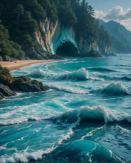 Sea Landscape, Creator Landscape,
Hiroshi Yoshida (Japanese print oceans), Glacial moraine beach with icebergs, wave ripple marks. submerged forest stumps, ,
<lora:ClassipeintXL2.1:0.728> oil painting,
<lora:extremely_detailed:0.791> extremely detailed,
<lora:add-detail-xl:0.151>,
<lora:dreamshaperXL10_lora:0.416>,
<lora:Flux-XL_Scenery: 0.395> flux-scenery,
detailxl,
advntr,