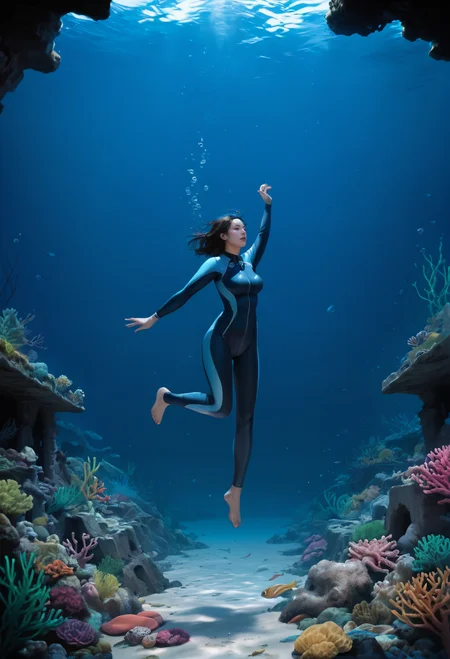 ,ruanyi1174,underwater,coral,ruins,seaweed,
1girl,diving,wetsuit,<lora:1174 underwater_v1_pony:1>, score_9,score_8_up,score_7_up,,8k,1girl,solo,,