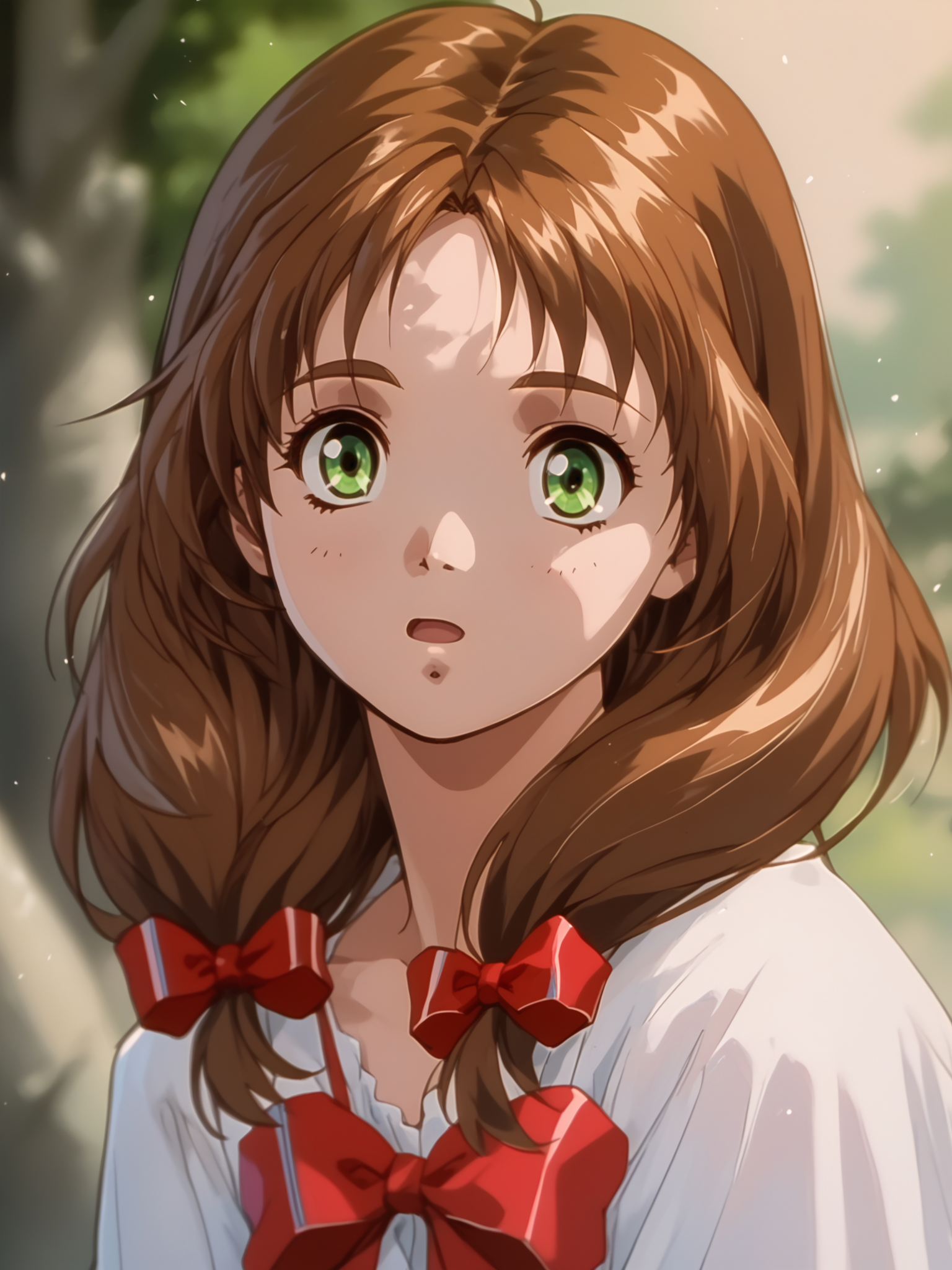 <lora:happy_tentacle-myuu-v0.1-000018:1>, ht_myuu, hair bow, medium breasts , (close-up:0.7), 1girl, (petite:1.2), solo focus, surprised, wide-eyed, (looking at viewer:1.1), outdoors , sidelighting, (depth of field:0.8), , [(realistic, photorealistic:1.2):(realistic:1.3):22], [(3d:1.2)::10], <lora:LUUNA's Lunas-NijiJourney-SDXL-B2:0.3>, nijijourney, <lora:prgfrg23's Counterfeit-V3.0 Style SDXL_LoRA_Pony Diffusion V6 XL:0.5> <lora:Shed_The_Skin's StS_age_slider_v1_initial_release:-1>, score_9, score_8_up, score_7_up, score_6_up, score_5_up, score_4_up,