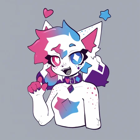 score_9, score_8_up <lora:crystal_sprinkles-PONY:0.8> crystalsprinkles, female, solo, looking at viewer, open mouth, cropped torso, collar, freckles, hand up