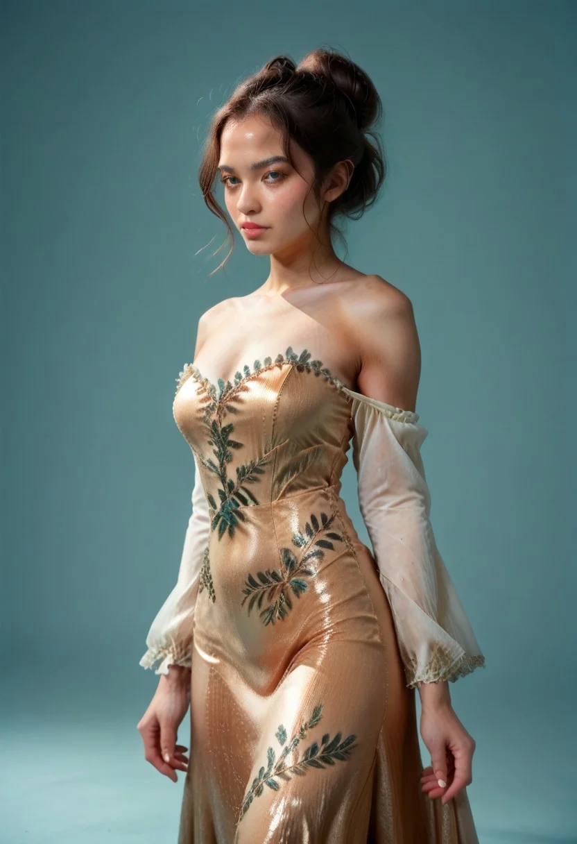 score_9, score_8_up, score_7_up, red kebaya dress (long dress, skin tight, strapless, off shoulder, luxurious design),
pureerosface_v1, JDMAI_KEBAYA, JDMAI_ARIEL_SARI,
(dynamic lighting), (dynamic shadow), 4k, HD, Hi res, cinematic masterpiece, photographic masterpieces, epiCPhoto,
Neat hair bun, professional makeup, side view,
Portrait, upper body, alluring pose, confident facial expression,
(simple turquoise background), (blurry background), (sharp focus on object),