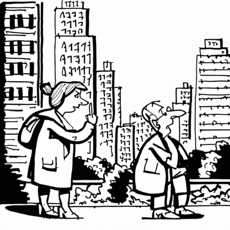 drawix19 girl and old man in big city <lora:drawix19:1>