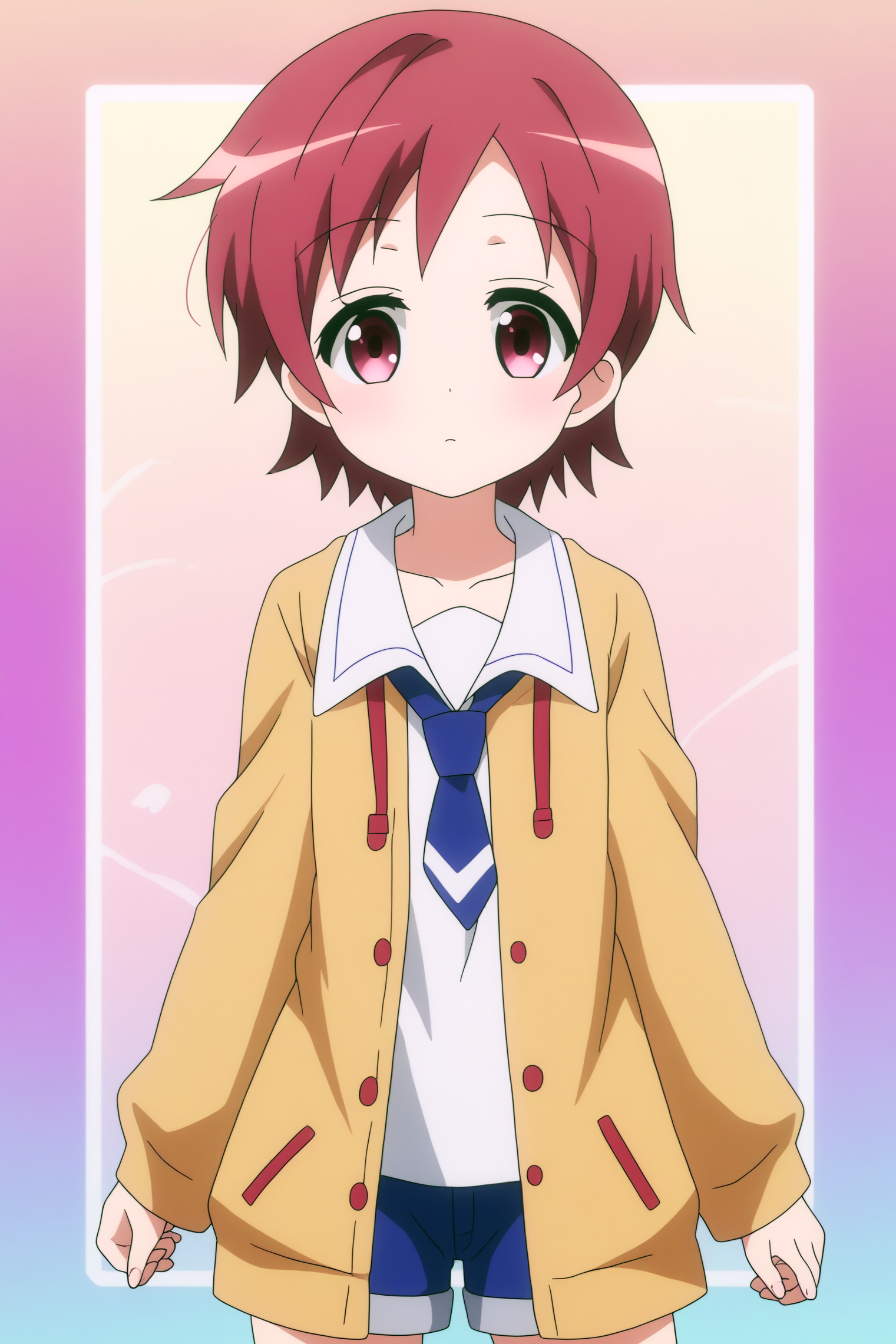 solo, anime coloring, Megumi Natsu <lora:Gochuumon-Megumi_Natsu-PDXL:0.8>